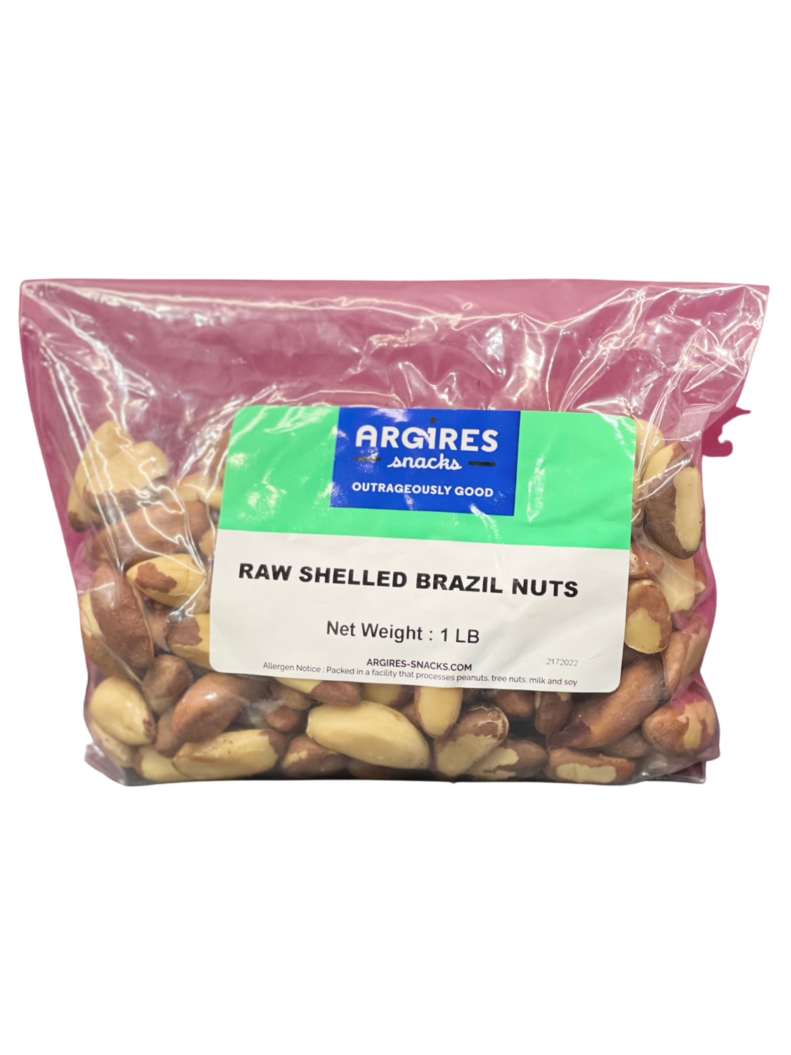 1 Lb shelled Brazil Nuts by Argires Snacks