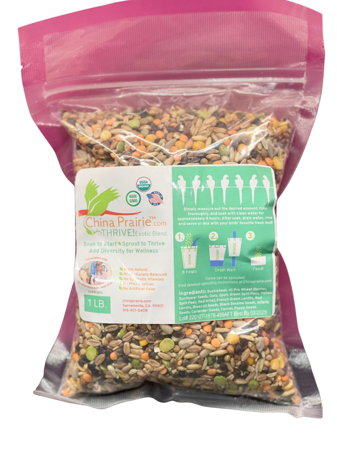 1 lb Soak &amp; Serve THRIVE! Exotic Blend