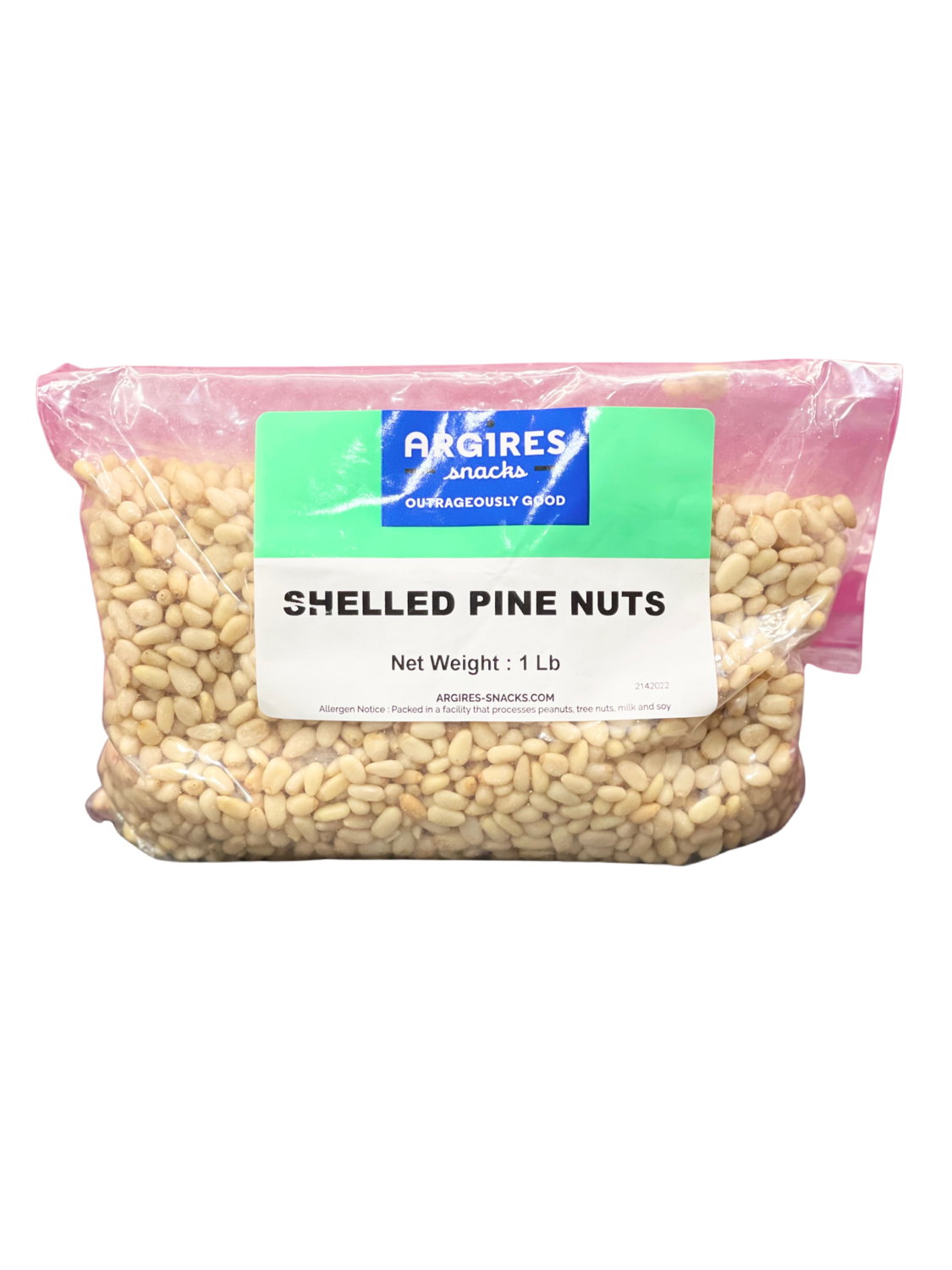 1 Lb shelled raw Pine Nuts by Argires Snacks