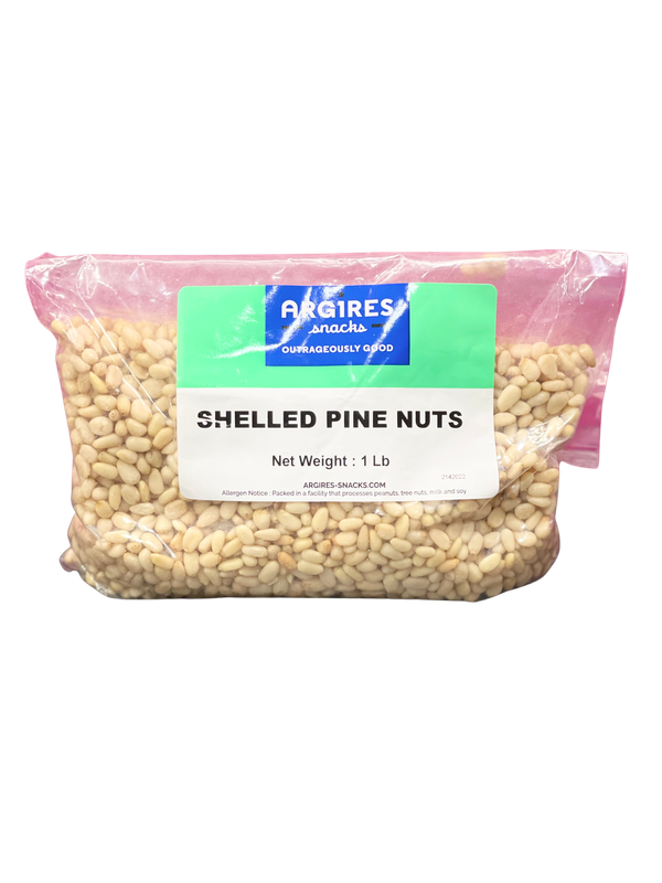 1 Lb shelled raw Pine Nuts by Argires Snacks