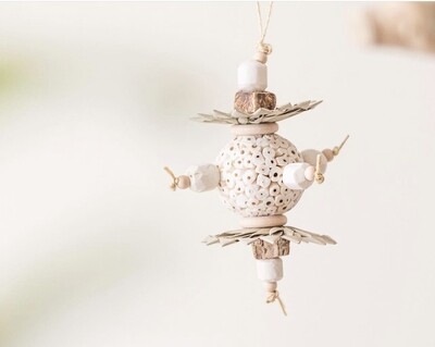 Ivy - Natural Sola Wood Bird Toy, shredding toy for small and medium birds by Little Dinos