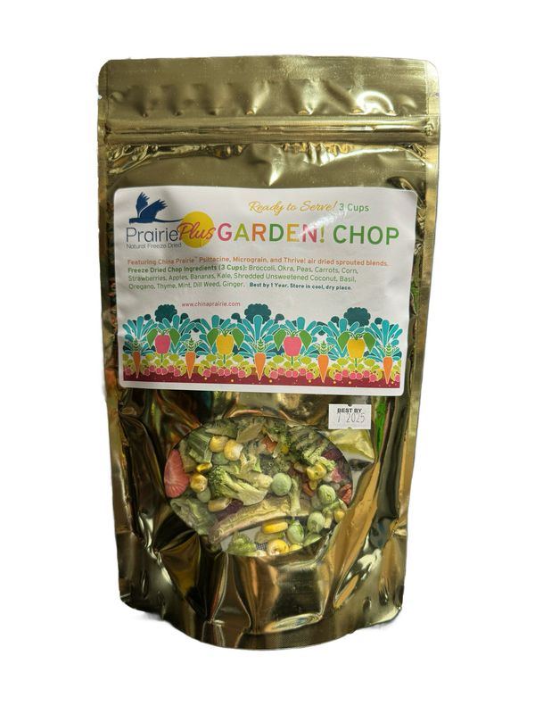 NEW! Garden Chop -- 3 cups freeze dried sprouts and veggie chop from China Prairie (exclusive to us!)