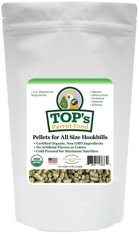 Tops Parrots Food Pellets Regular / Large Size 10Lbs