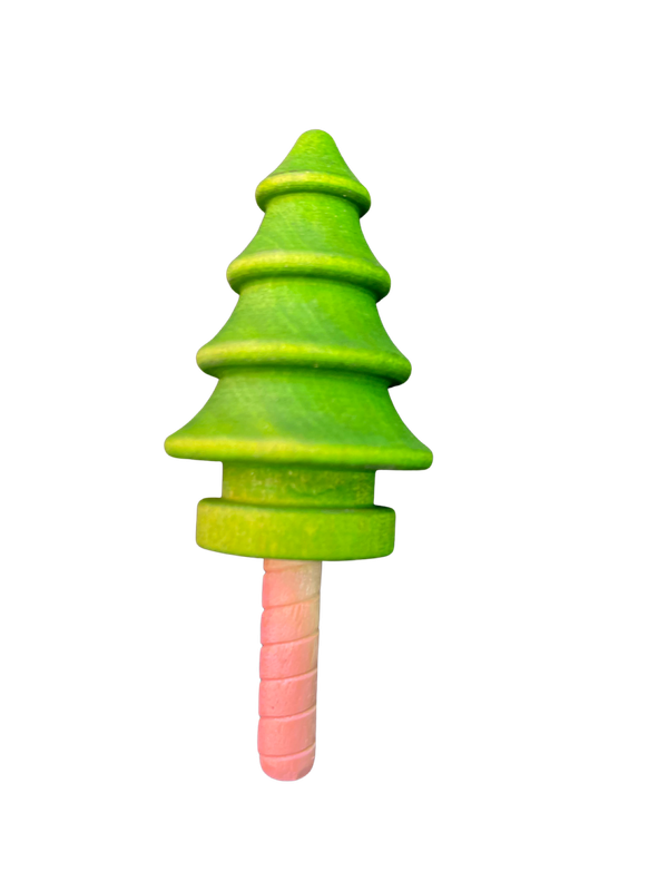 Wooden Stick Green Pine Tree Talon Toy by Bite Me Birdie