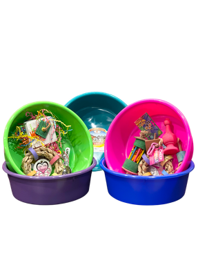 Foot Toy and Play Bin for Large Parrots -- a must have for every large bird!