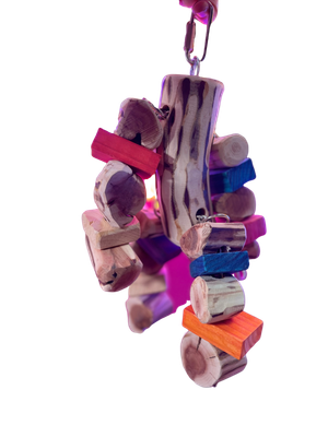 Hanging Manzanita Toy on chain - hand made in the USA, perfect  Large &amp; Extra Large Birds