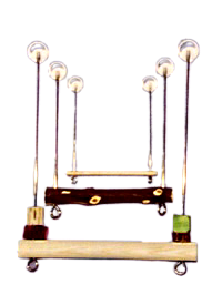 Large Swing - with Natural Ash Perch with Stainless Steel Refillable Skewers with Large Acrylic Balls by Expandable Habitats