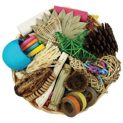 Some Bunnies Foraging Basket / Plate -- prefilled with lots of fun! by Super Critter Creations