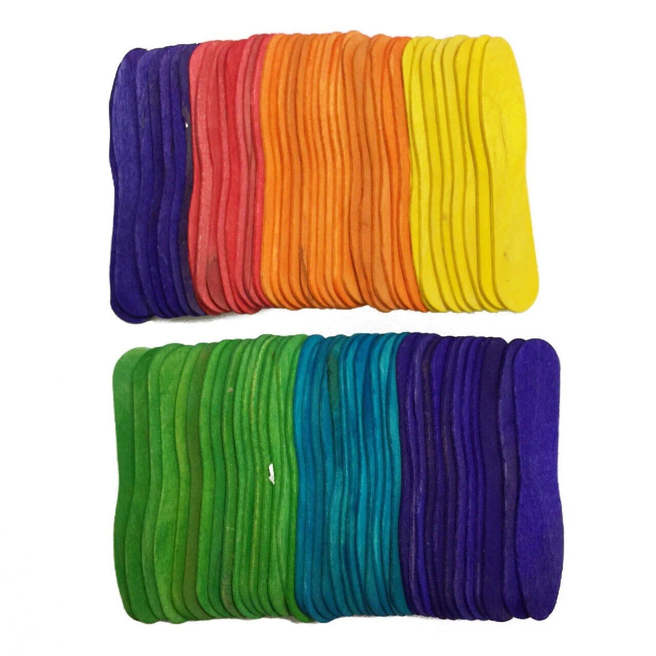 Colored Ice Cream Sticks - Pack of 80 from Bonka Bird Toys