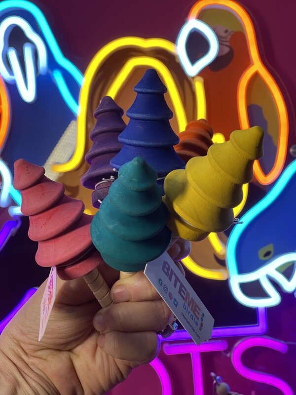 Wooden Stick Varied Color Pine Tree Talon Toy by Bite Me Birdie