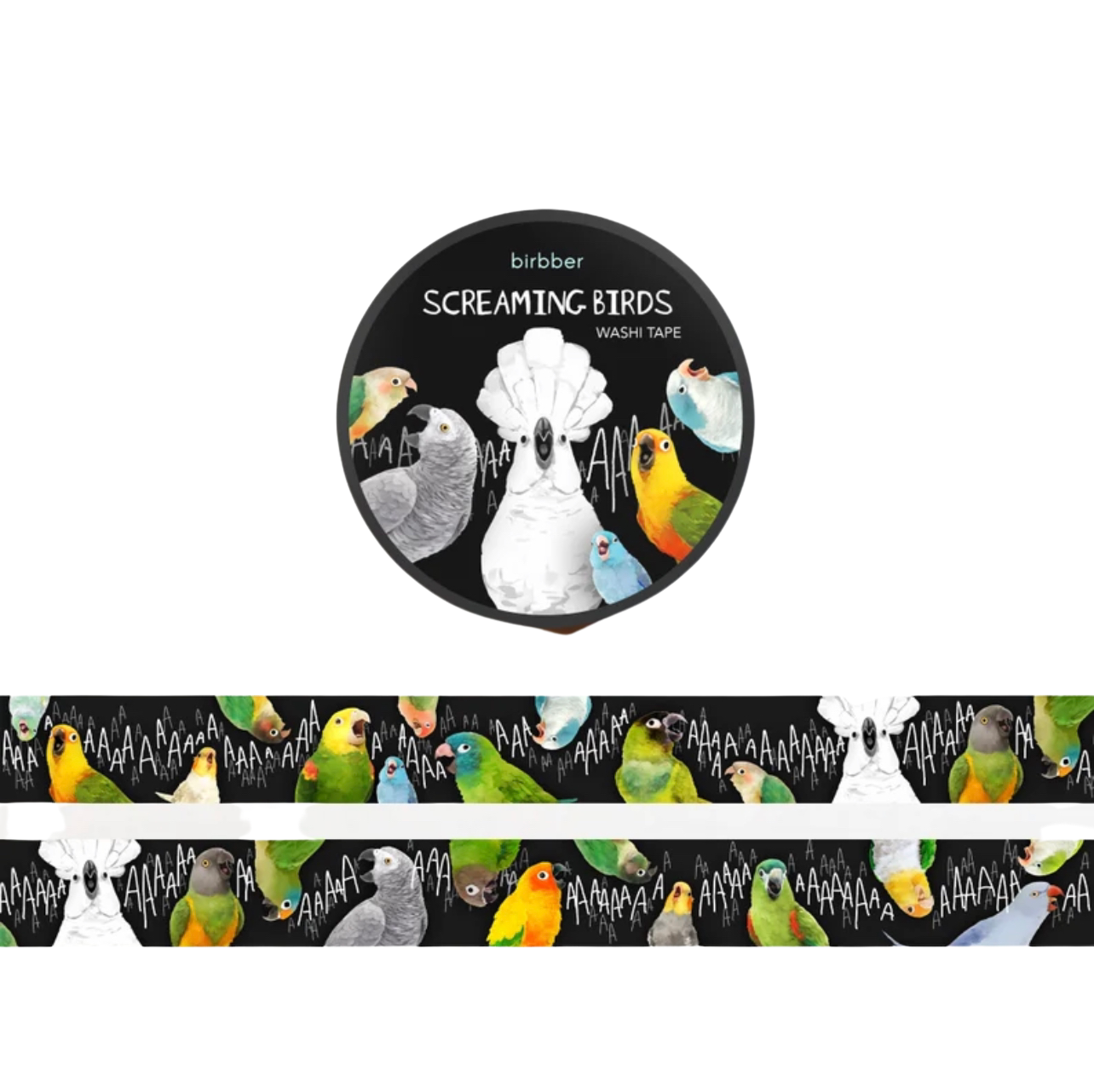 Screaming Birds Washi Tape