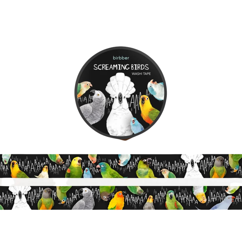 Screaming Birds Washi Tape