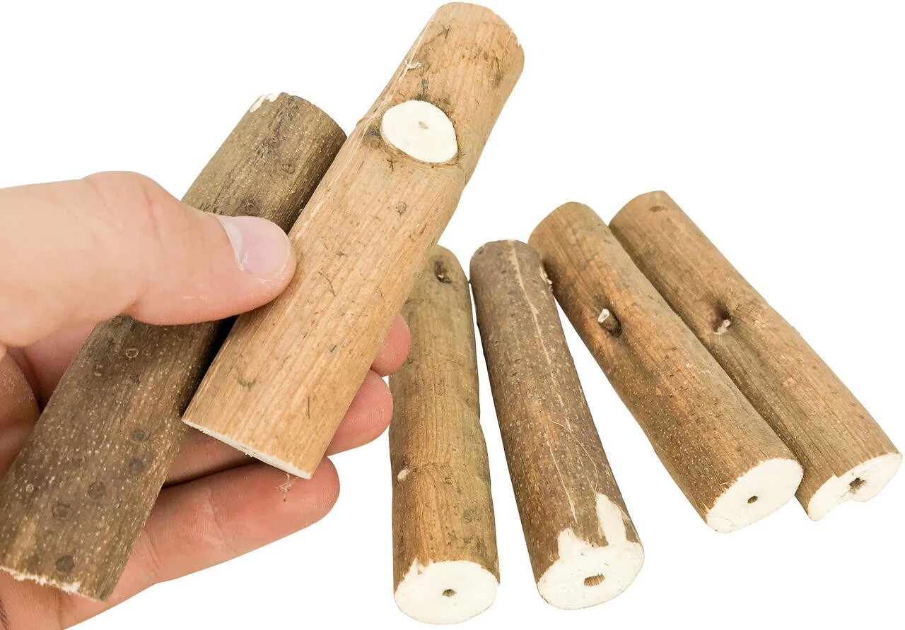 Sola Sticks with Bark - 6 pack by Bonka Bird Toys
