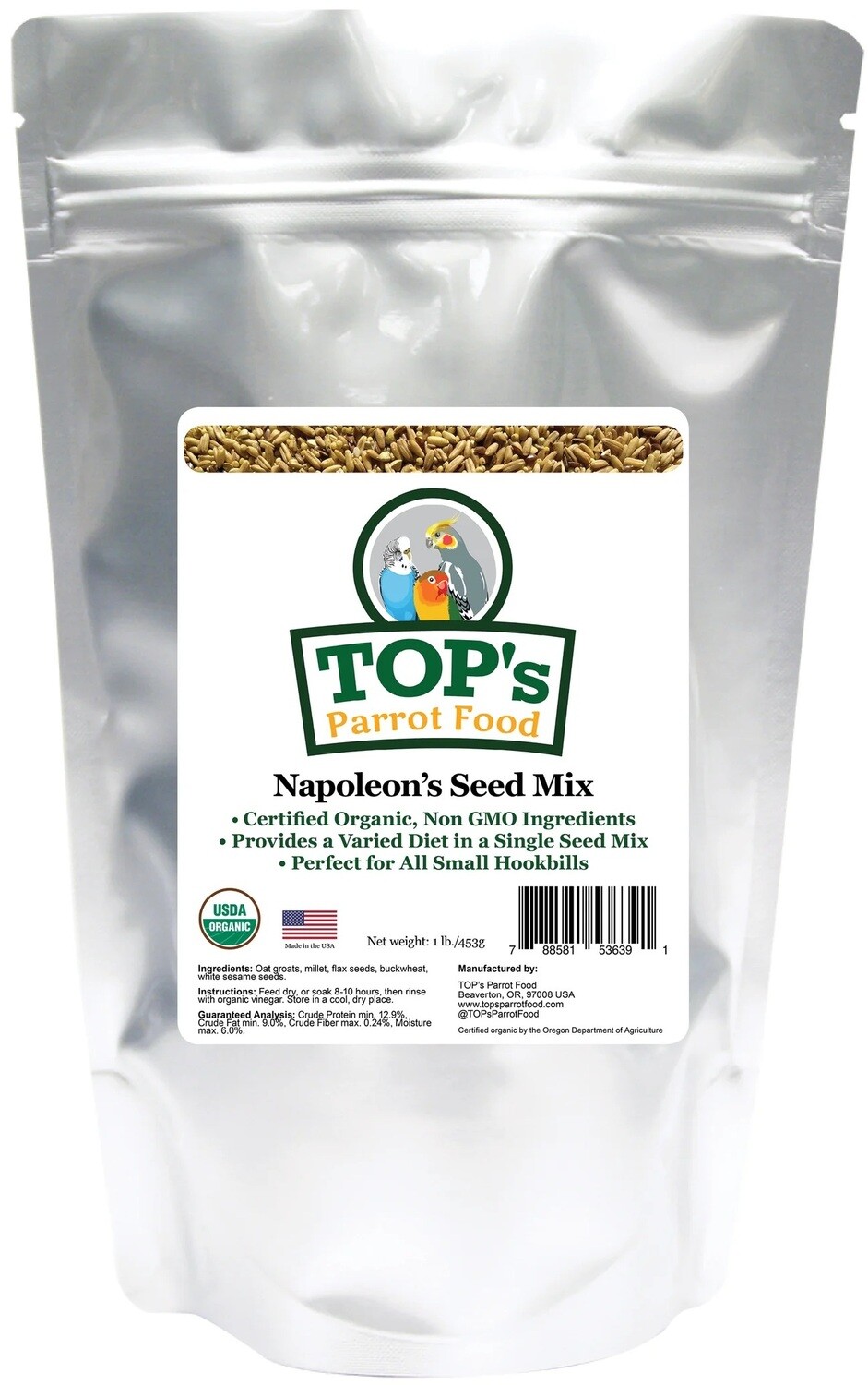 5 Lb Napoleon Seed Mix by TOPs Parrot Food