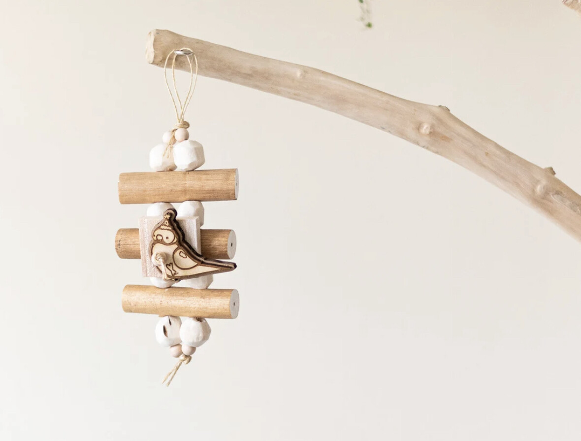 Party Stack - Sola wood and basswood bird toy for small and medium birds by Little Dinos
