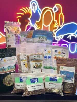 The Ultimate DREAM! Dry Mix -- for all size birds! -- Sprouts, Veggies, Flowers, Spices, Herbs, Grains, Pellets, Nuts and More oh my!