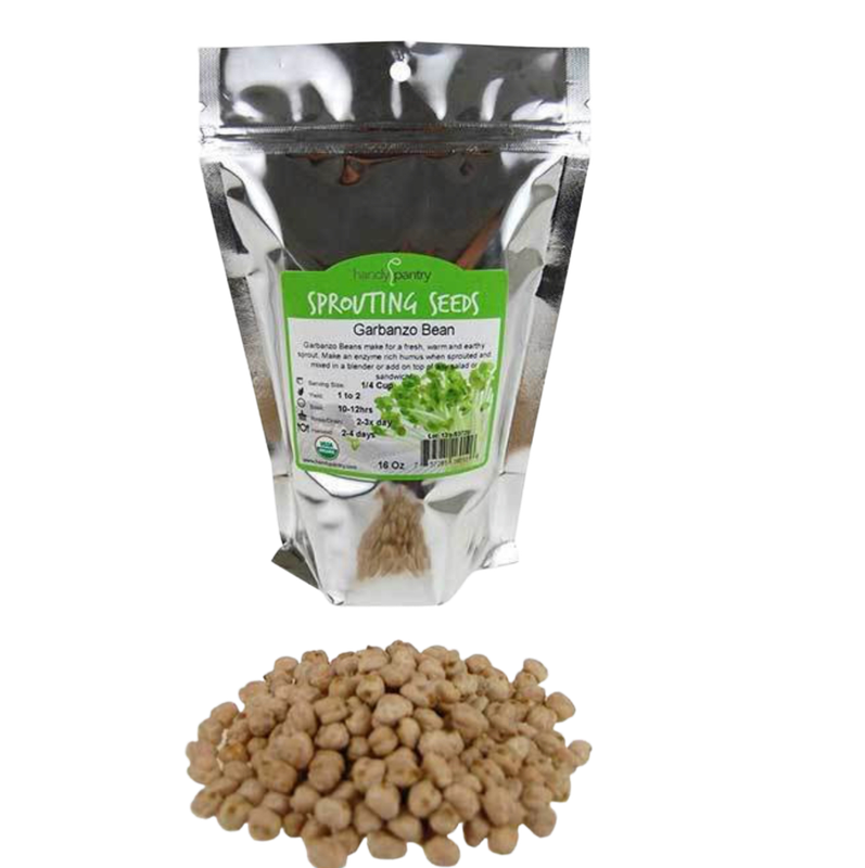 1Lb Organic Garbanzo Beans 4 Sprouting from TrueLeafMarket