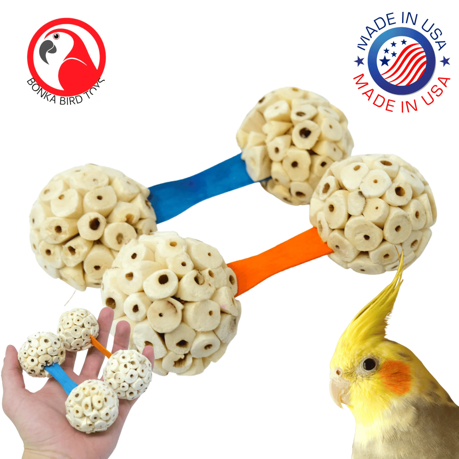 2 Pack Sola Dumbell by Bonka Bird Toys