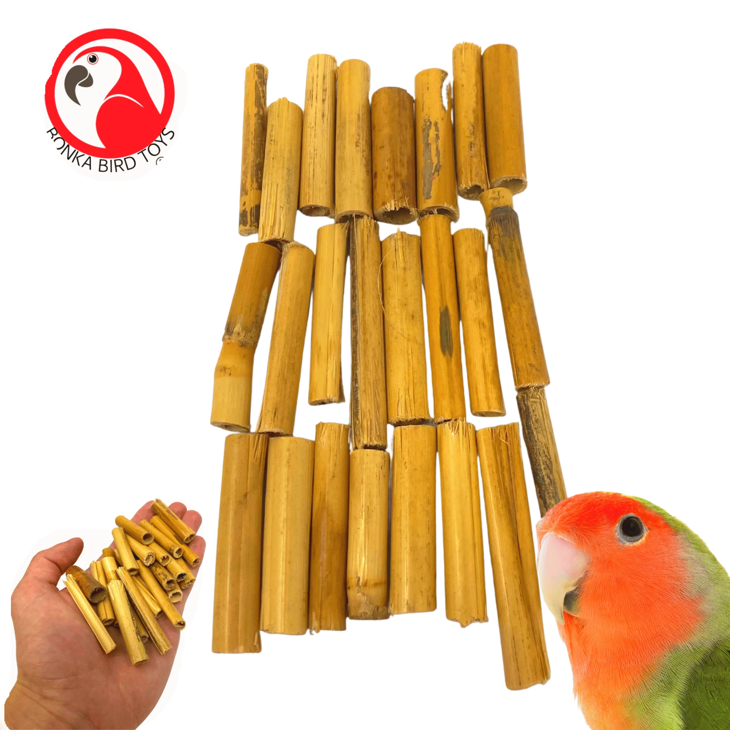 24 Pack of Natural Bamboo Sticks by Bonka Bird Toys