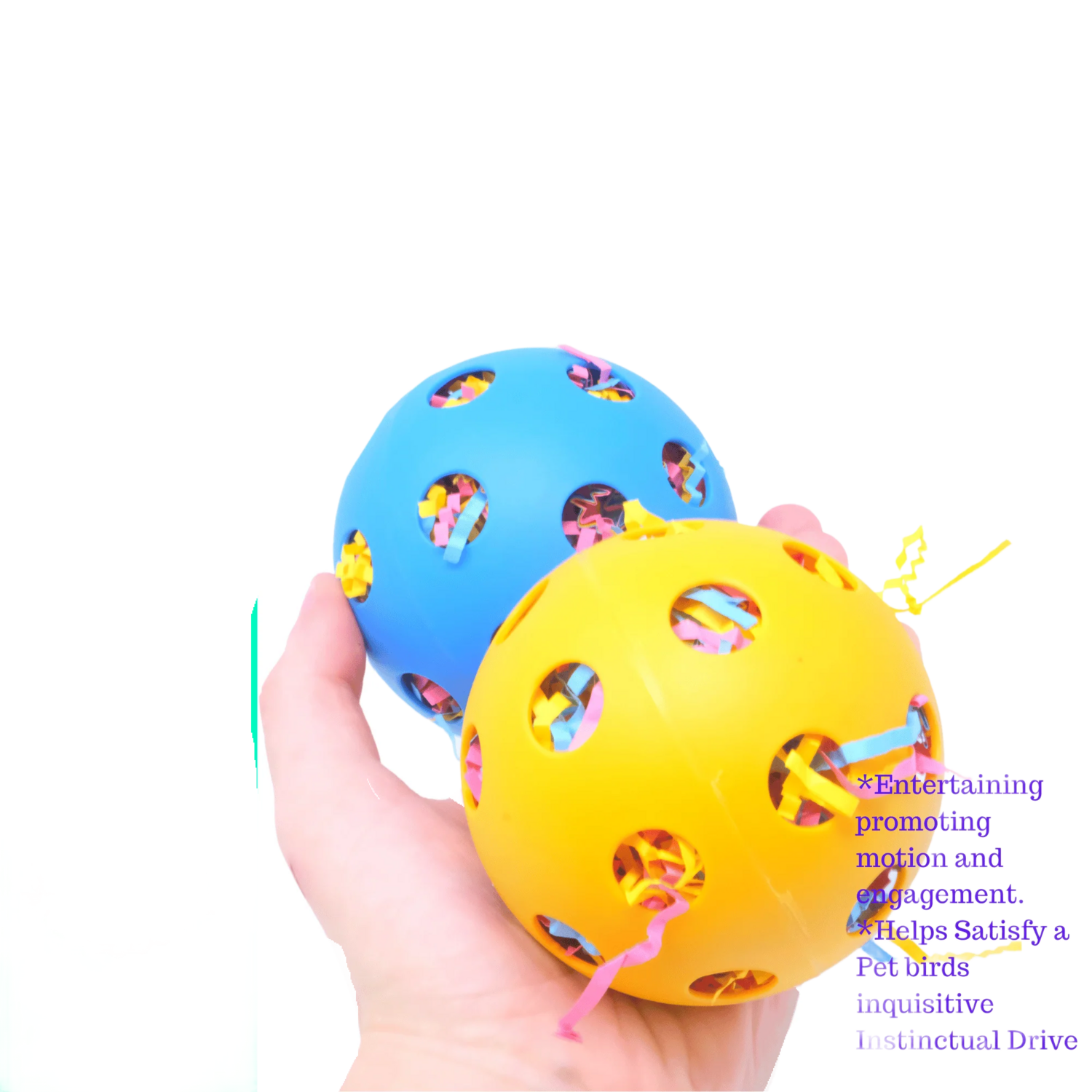 Pack of 2 HUGE Stuffed Balls by Bonka Bird Toys