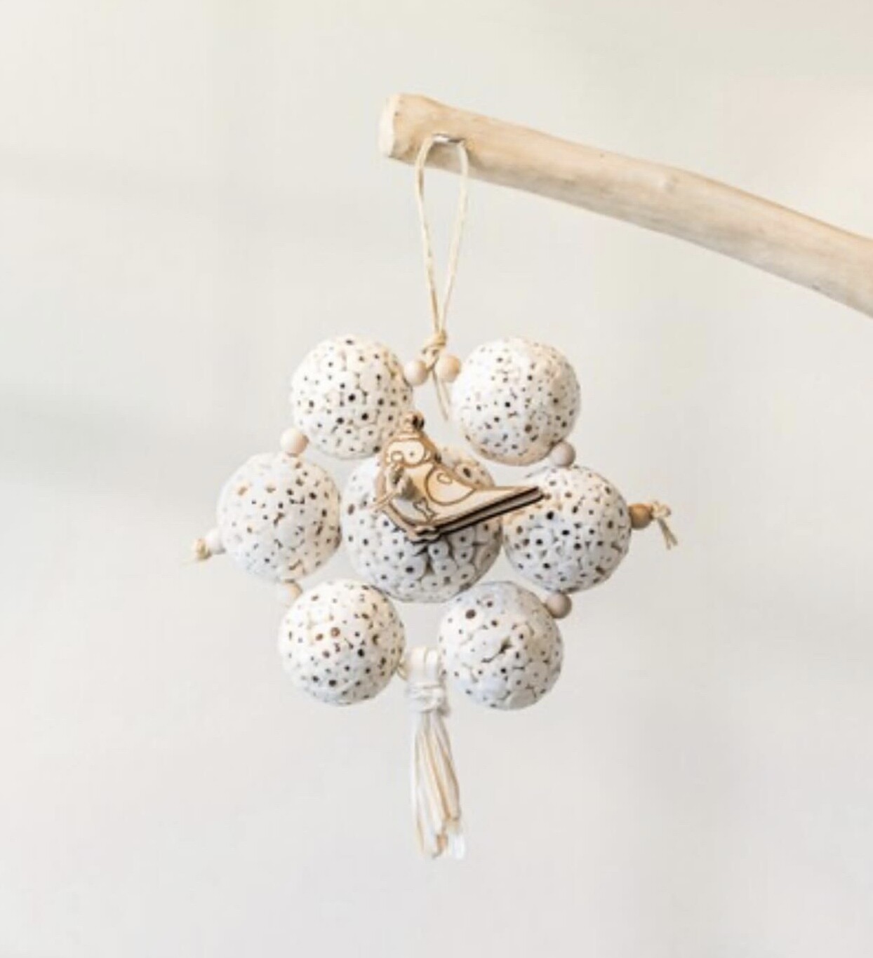 Party Balloons -  Natural parrot toy with sola wood toy by Little Dinos Natural Bird Toys