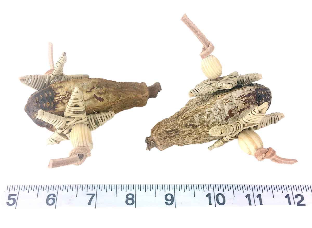 Mahogany Pod Drumstick Foot Toy - 2 Pack by Cheep Thrills