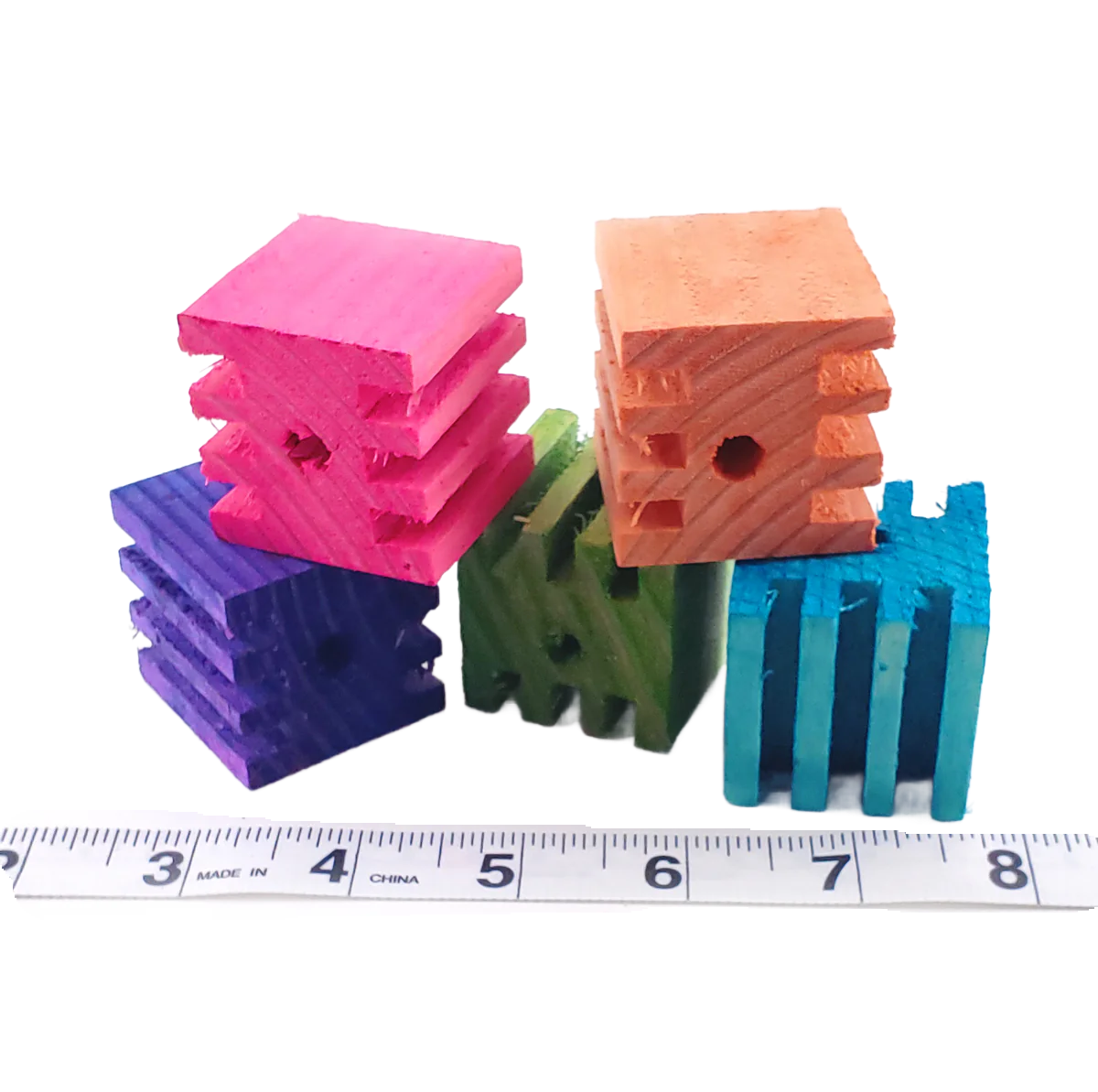 1.5" Soft Pine Puzzler Blocks - Colored 12 Pack by Cheep Thrills