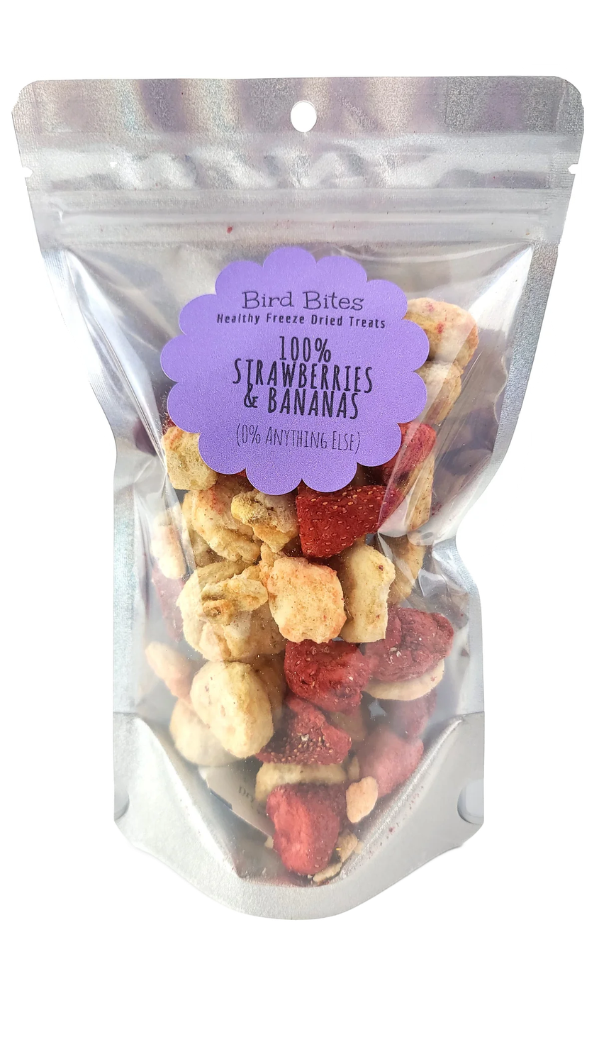 100% Freeze Dried Strawberries &amp; Bananas by Bird Bites Generous 1.5 Cup Size