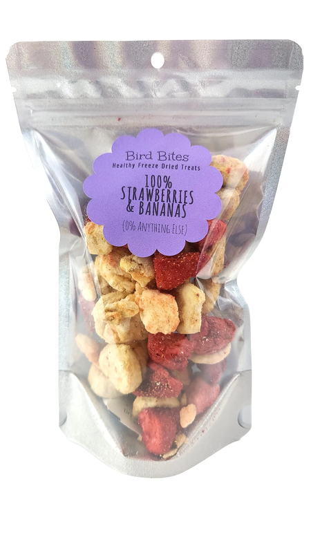 100% Freeze Dried Strawberries &amp; Bananas by Bird Bites Generous 1.5 Cup Size