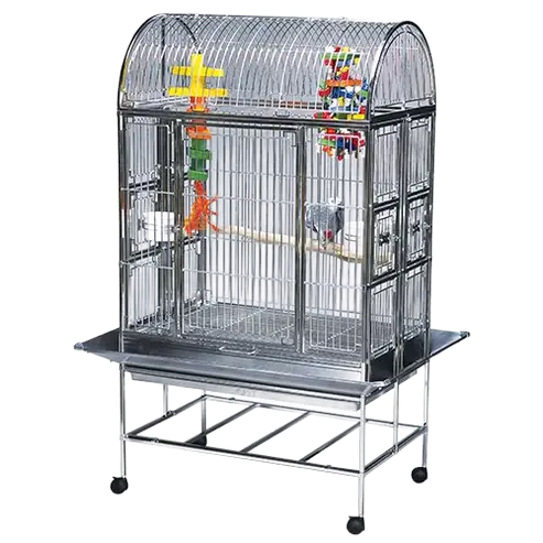 Stainless Steel Chapel Bird Cage 30" x 21" x 64" FREE Shipping - By Caitec