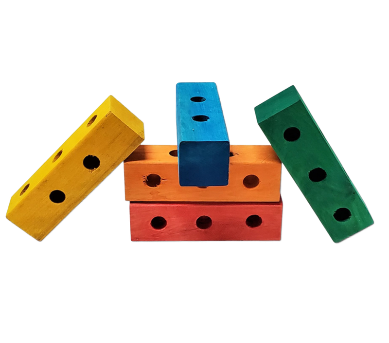 5 Hole Color Wood Block by Parrotsrus