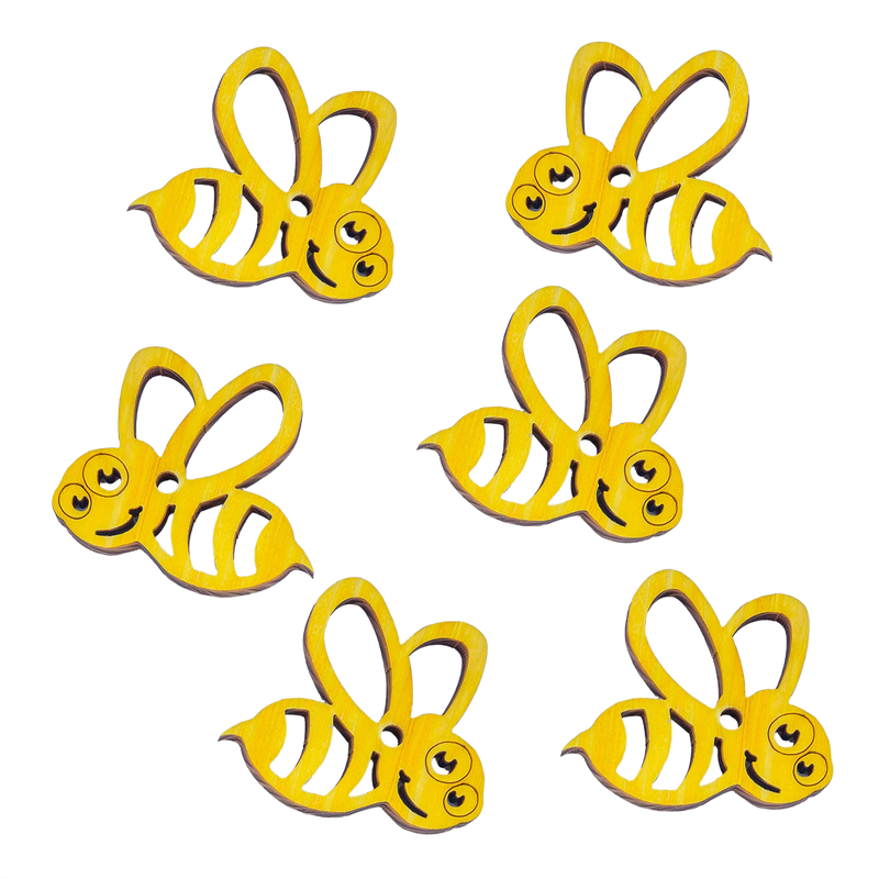 Colorful Pine Wood Bumblebees Bird Toy Parts Set of 6 by The Best Bird Toys