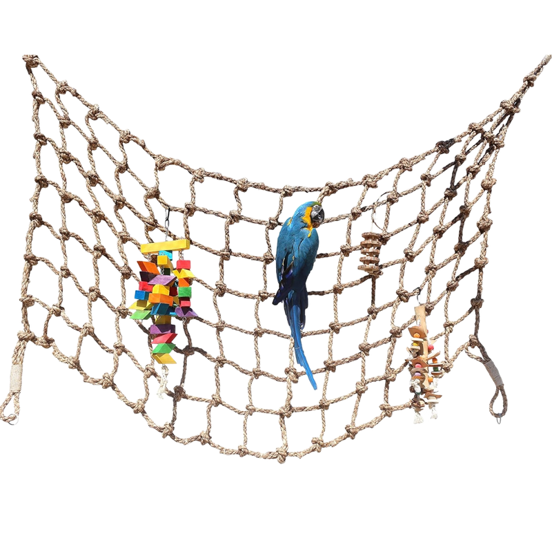 Canopy Climbing Cargo Net – LARGE – 8' X 4' by Parrot Wizard
