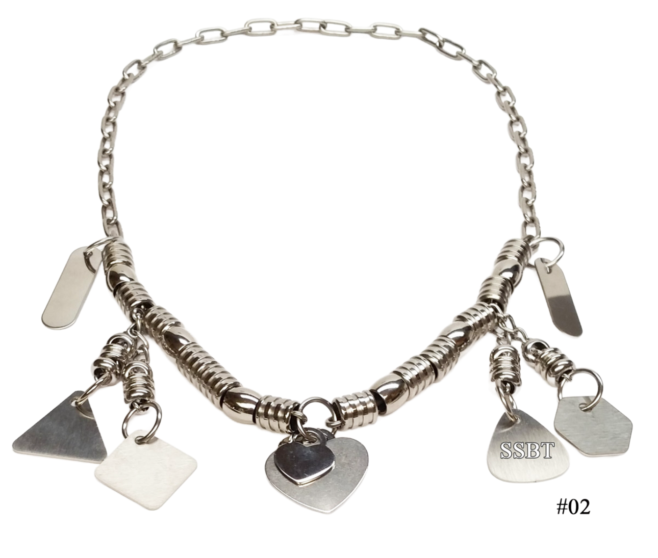 Parrot Play Necklace #2 - Stainless Steel - Hand made in the USA