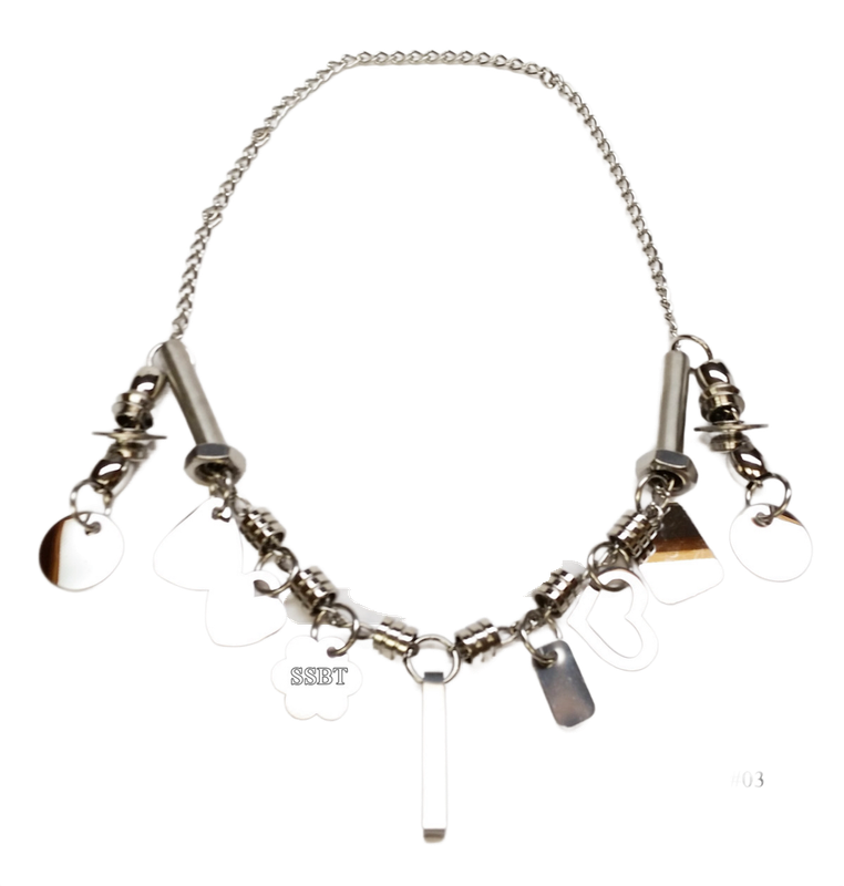 Parrot Play Necklace #3 - Stainless Steel - Hand made in the USA