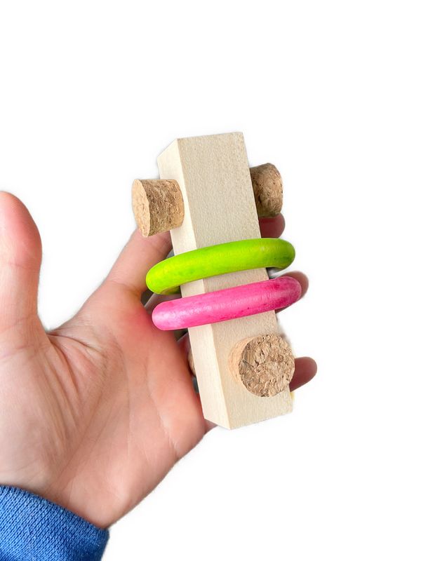 Ring Puzzler Foot Toy for Medium and Large Birds by Pirate's Beak