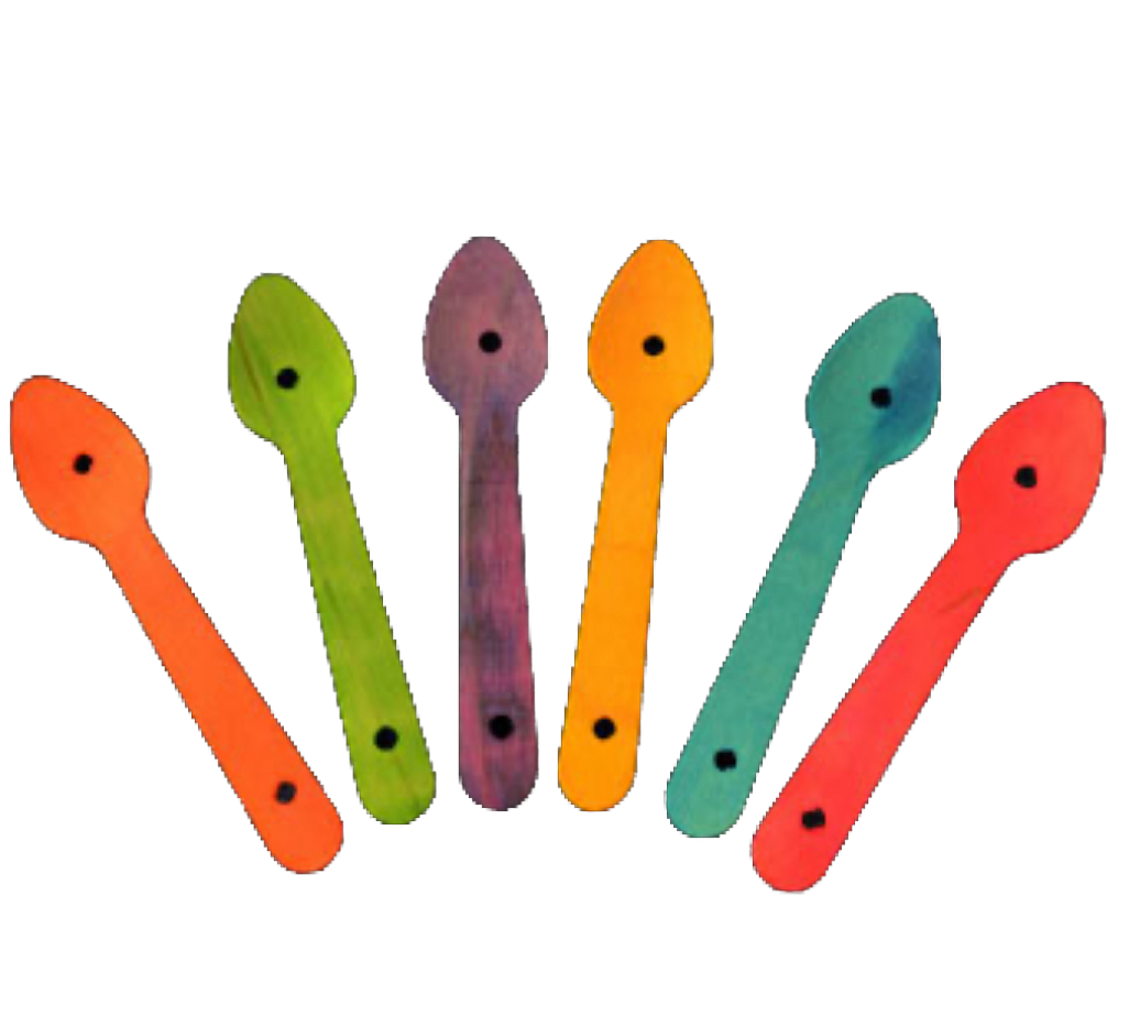 3.75" Taster Wooden Spoon Pack of 6