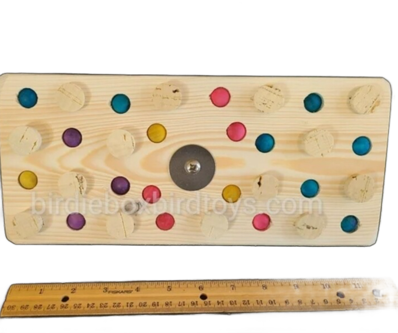 Cork n Bead Board Side Mount Grande 12" by Birdie Box Bird Toys