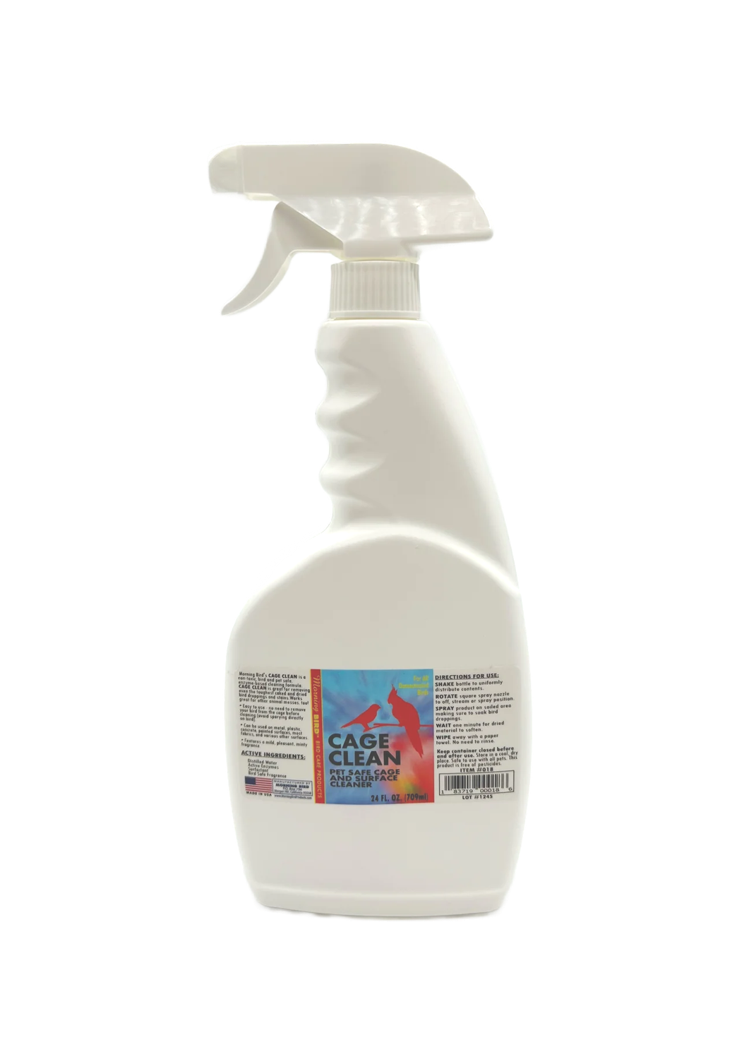 Cage Clean Cage Cleaner and Bird Poop Remover 22 oz