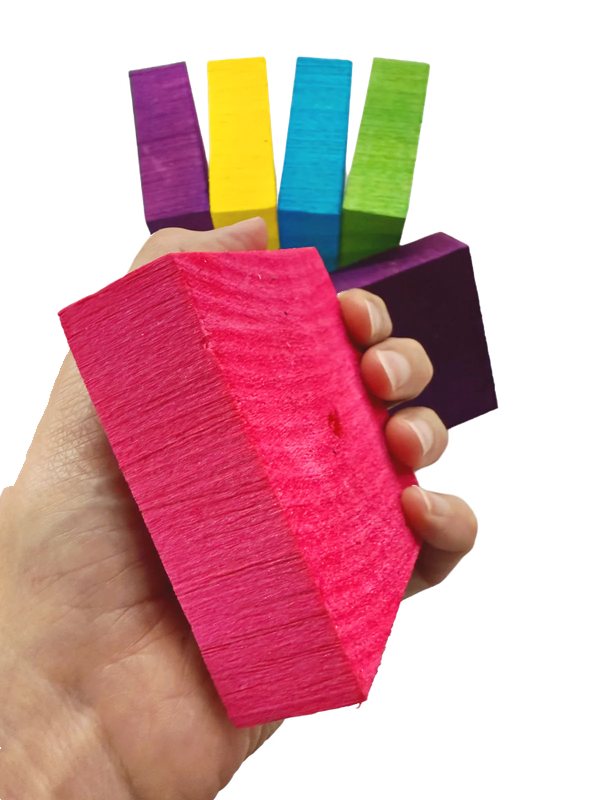 3" x 3" x 1" Colored Big Balsa Squares 6 Pack