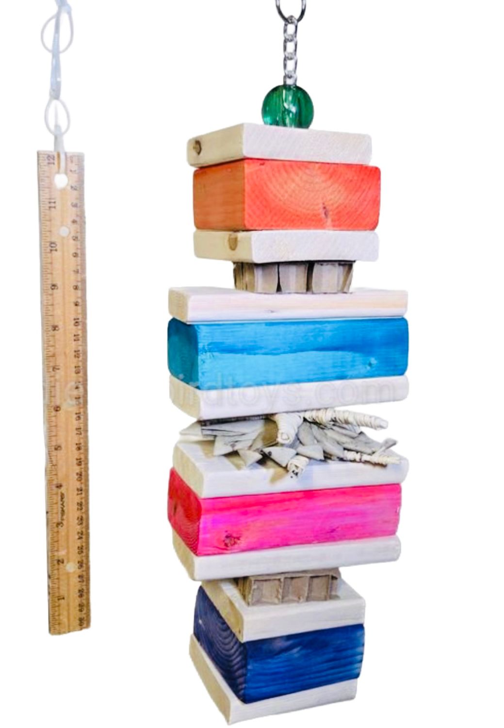 Kelsey Hanging Toy on Stainless for Large Birds by Birdie Box Bird Toys