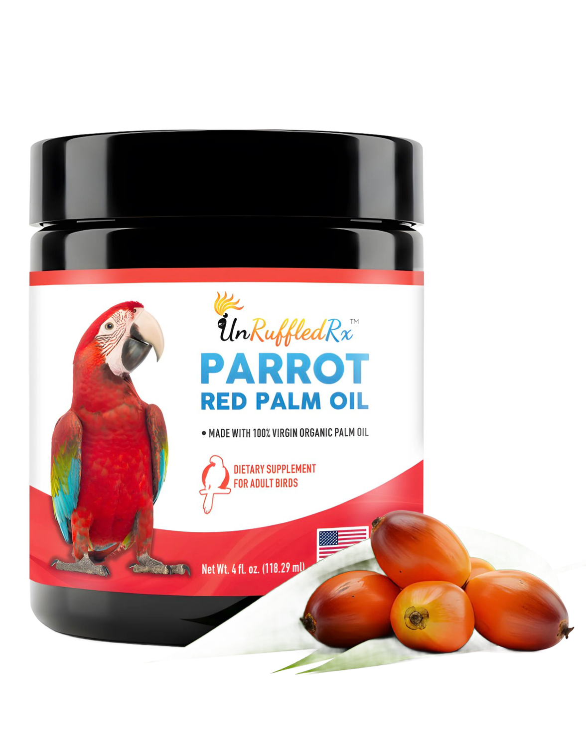 Red Palm Oil Pro-Vitamin A &amp; Sheen 4 oz by UnruffledRx