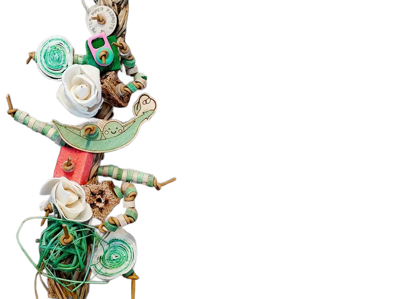 Two Peas in a Pod Seagrass Shredder by Peter Piper Parrots - Limited Edition