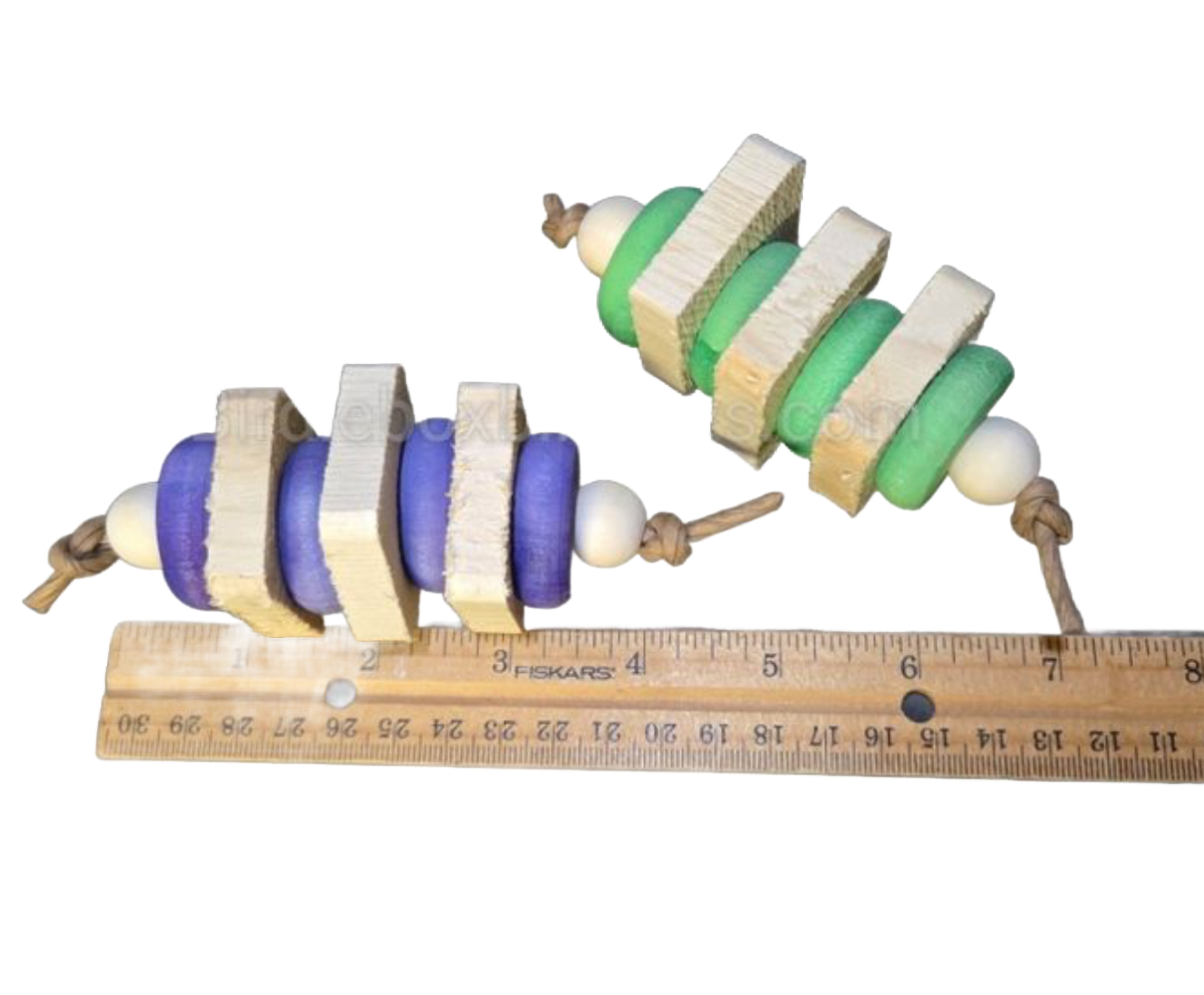 Baubles Footie 2 Pack by Birdie Box Bird Toys