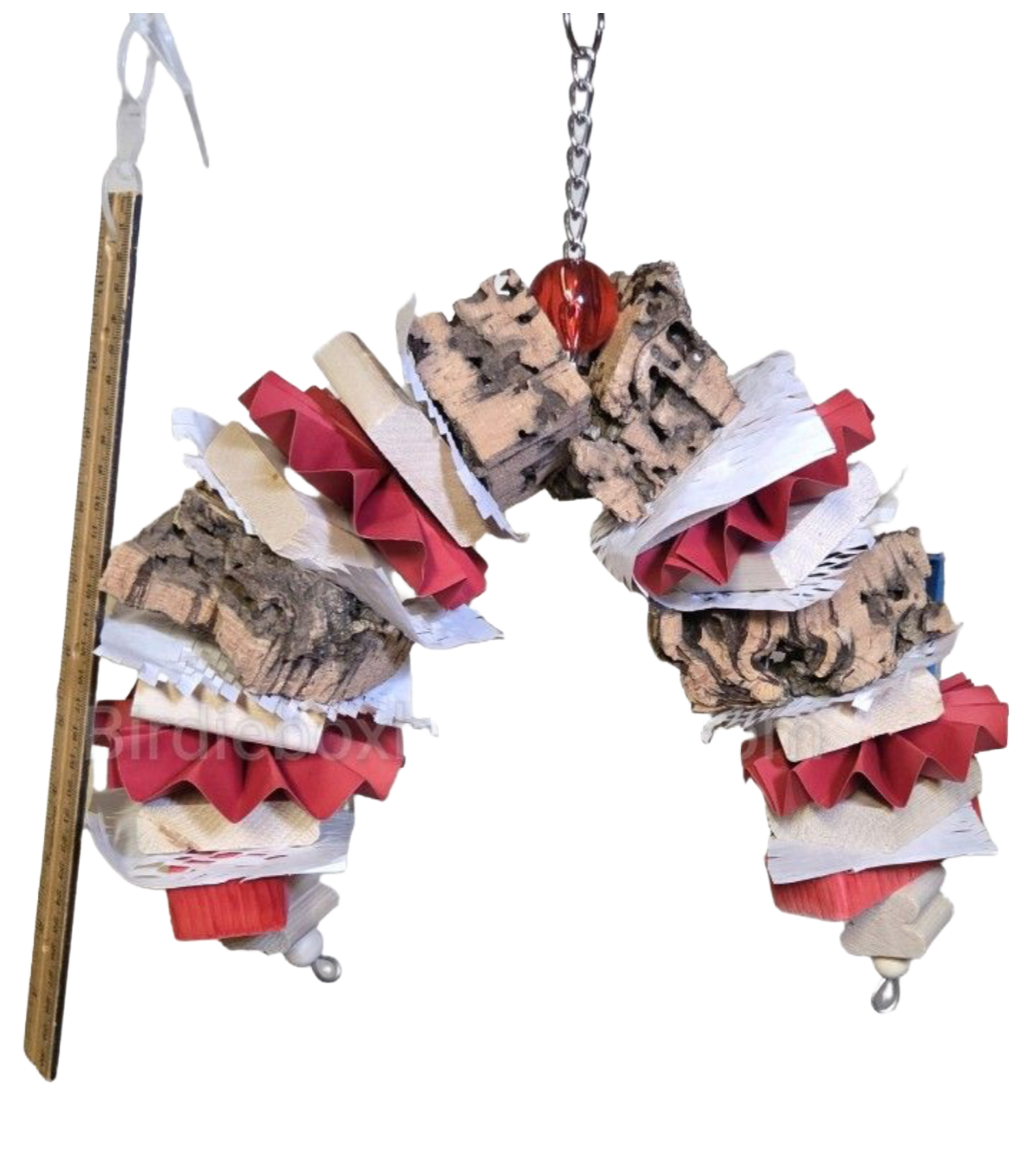 Cork Bark Arch for Large Birds by Birdie Box Bird Toys