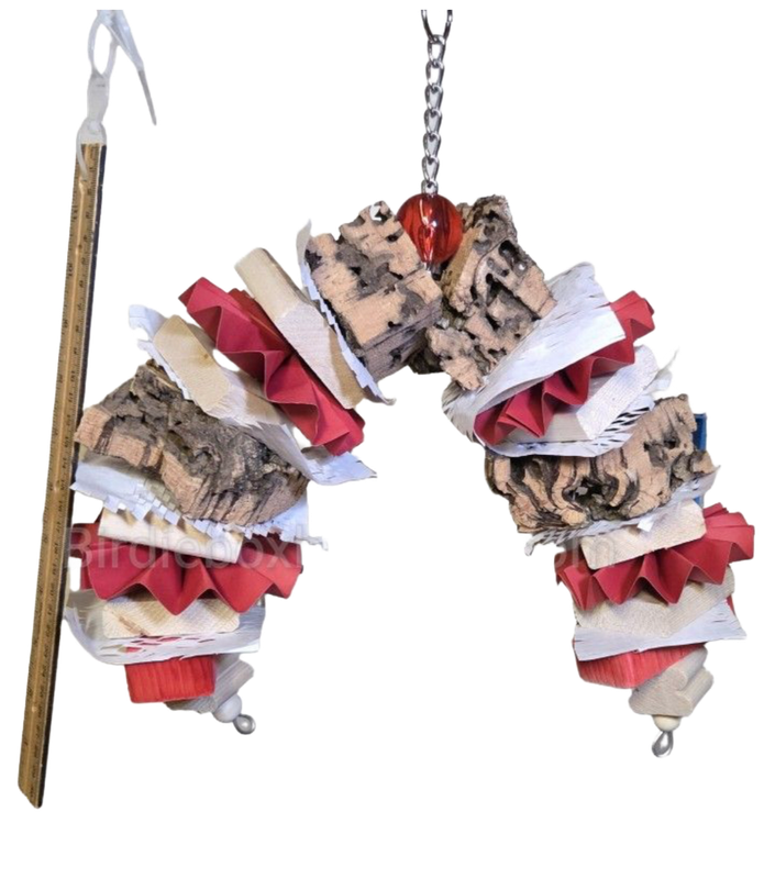 Cork Bark Arch for Large Birds by Birdie Box Bird Toys