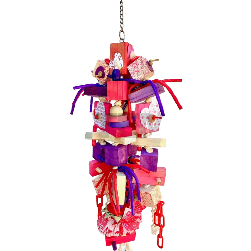 Valentino Valentine - 4 Section Hanging Toy, lots of diversity and color! from Bite Me Birdie