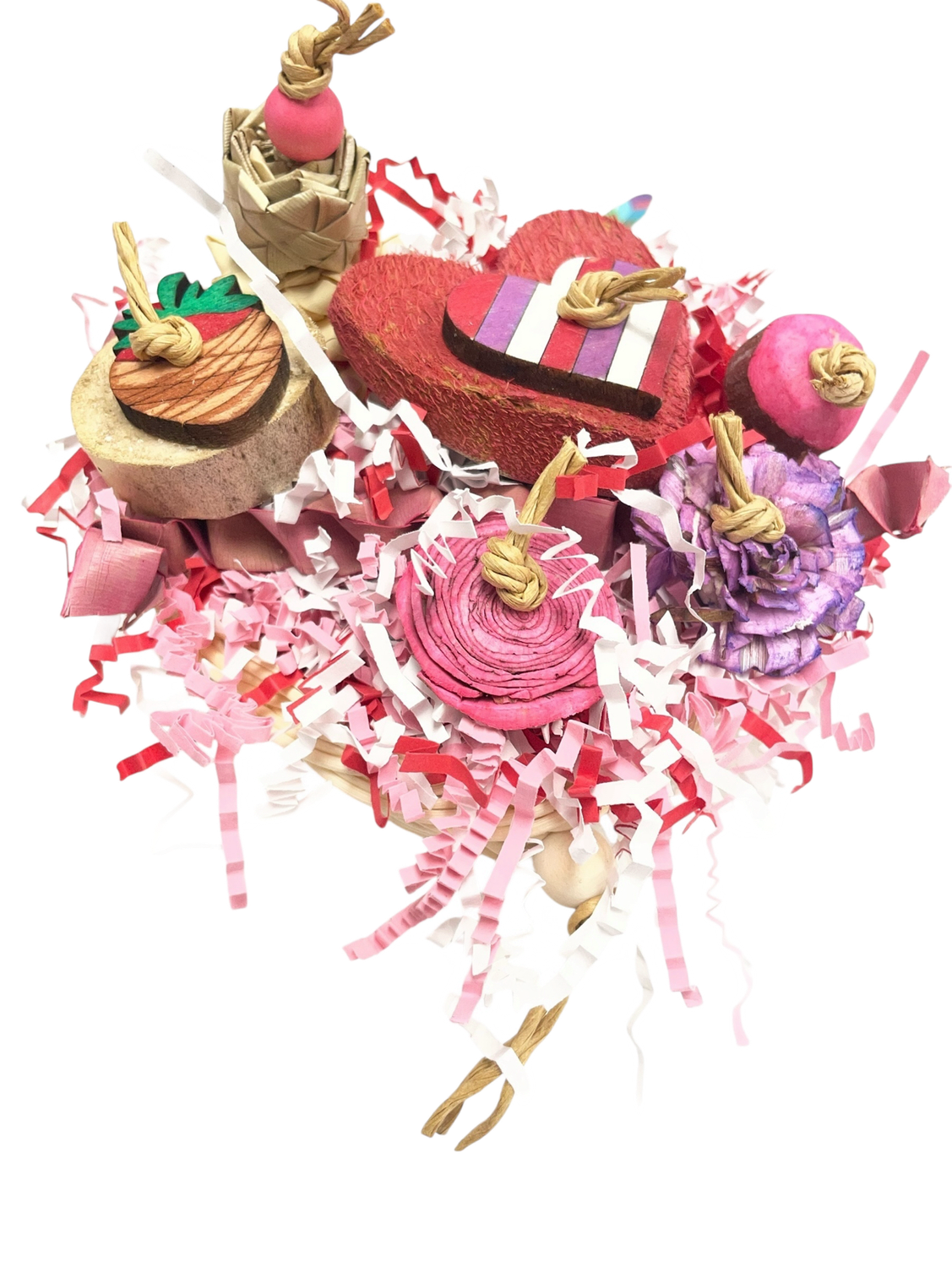 Sizzling Snazzy Heart Basket Small &amp; Medium Birds by Feathered Addictions