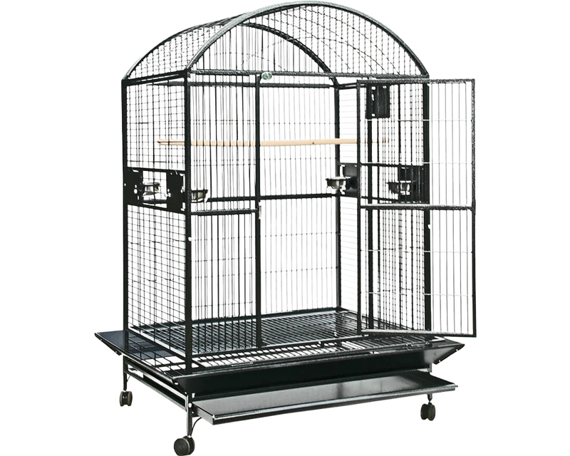 9004836 48" x 36" x 76" Dome Top Cage with 1" Bar Spacing available in Black and Platinum by A&amp;E Cage Company
