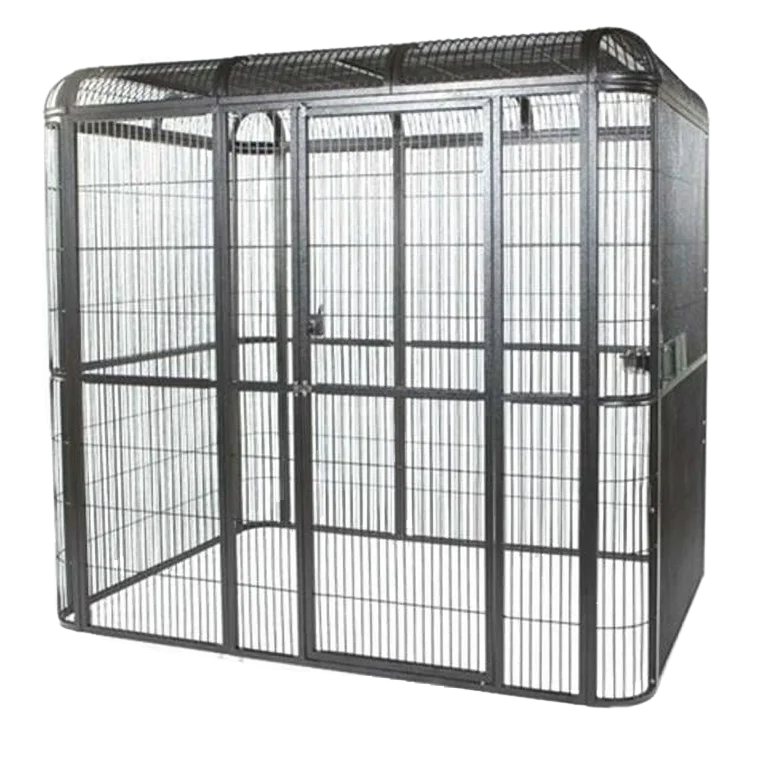WI6262 Walk-in Aviary 62'' x 62'' x 79'' in Black with 1" Bar Spacing by A&amp;E Cage Company